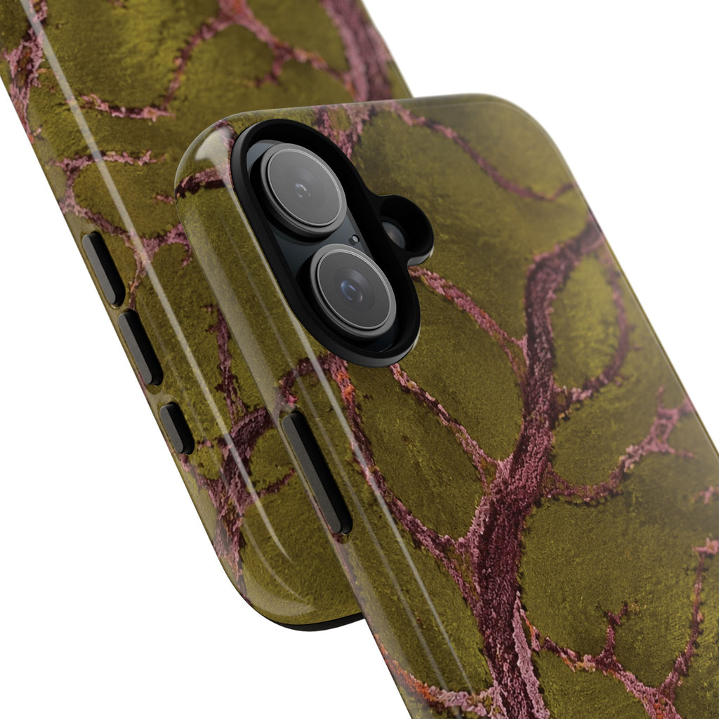 Olive & Rose Gold Tree Pattern Phone Case