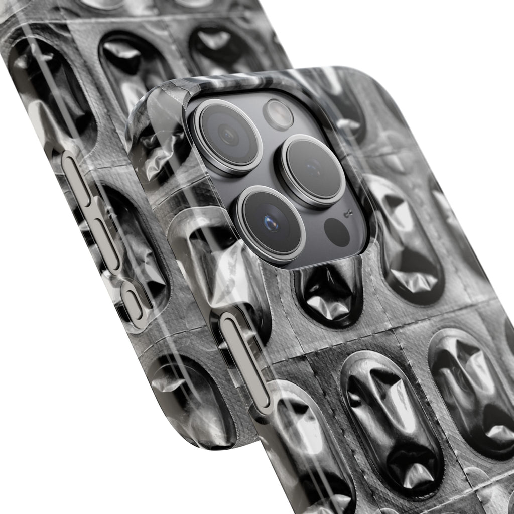 Metallic Mask Grid Snap Case