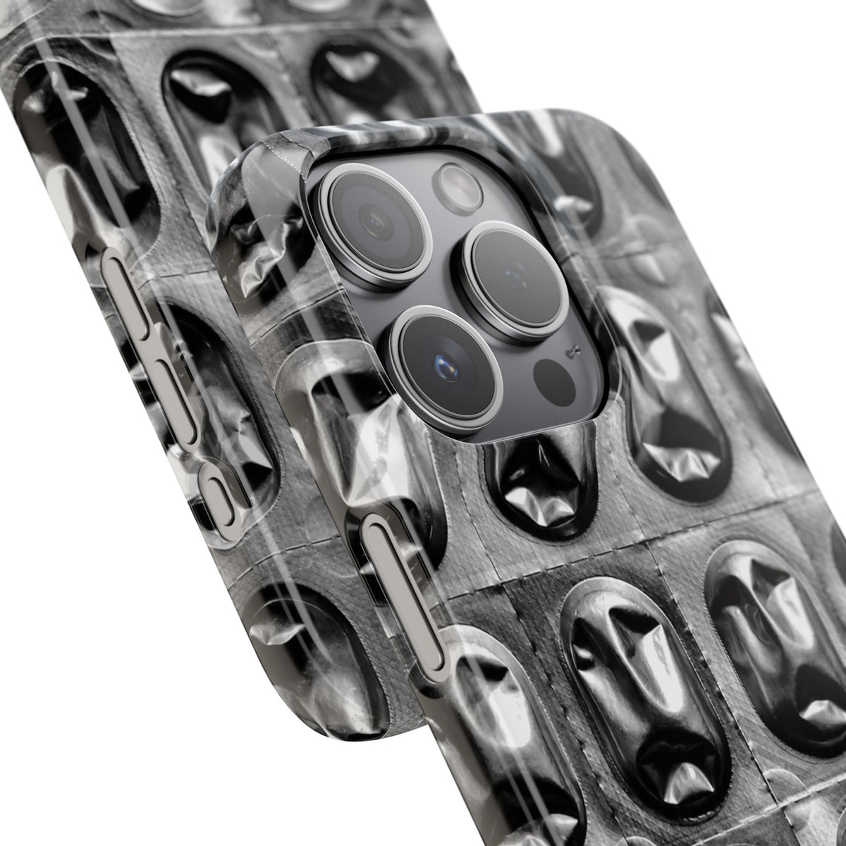 Metallic Mask Grid Snap Case