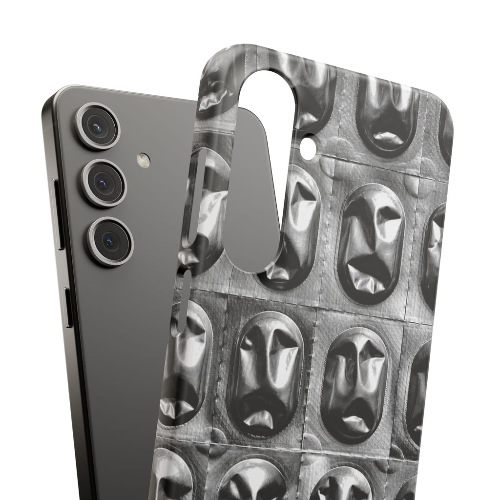 Metallic Mask Grid Snap Case