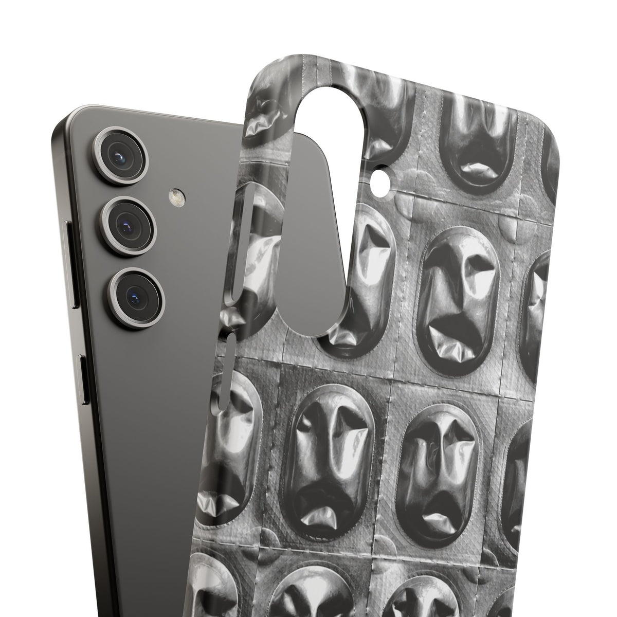 Metallic Mask Grid Snap Case