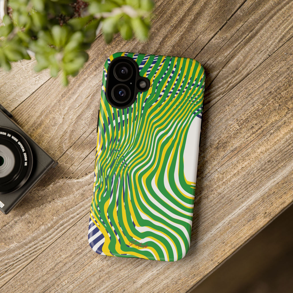 Abstract Green Wave Phone Case
