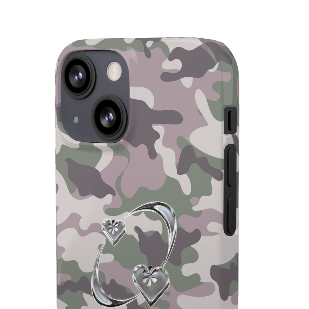 Camouflage Heart Snap Phone Case
