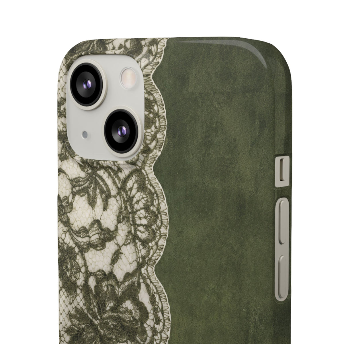 Olive Lace Snap Case