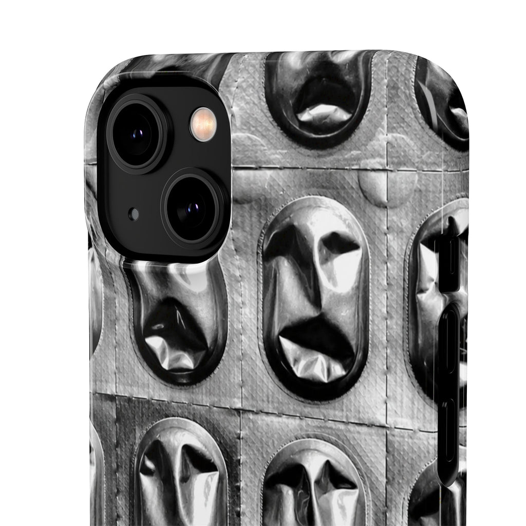 Metallic Mask Grid Snap Case