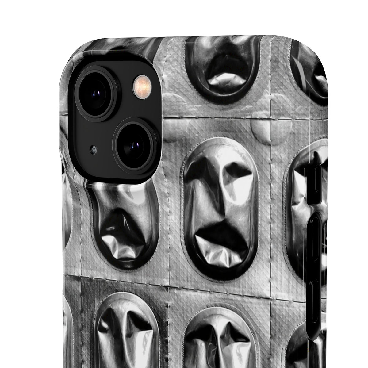 Metallic Mask Grid Snap Case