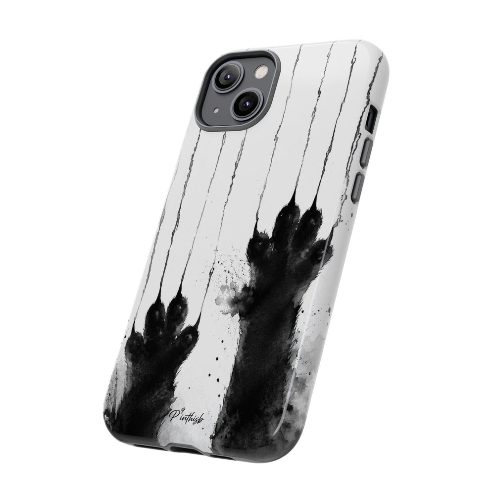 Black Ink Paw Print Tough Case