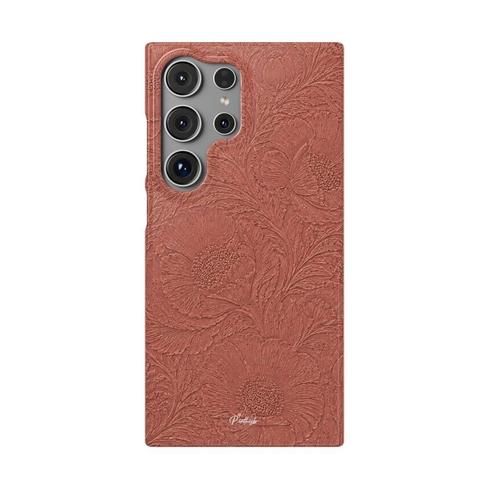 Embossed Floral Snap Case