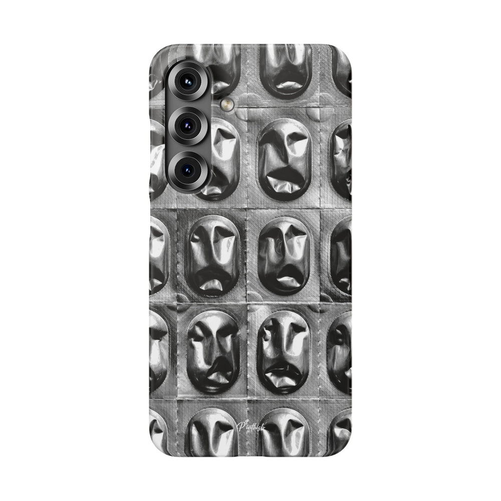Metallic Mask Grid Snap Case