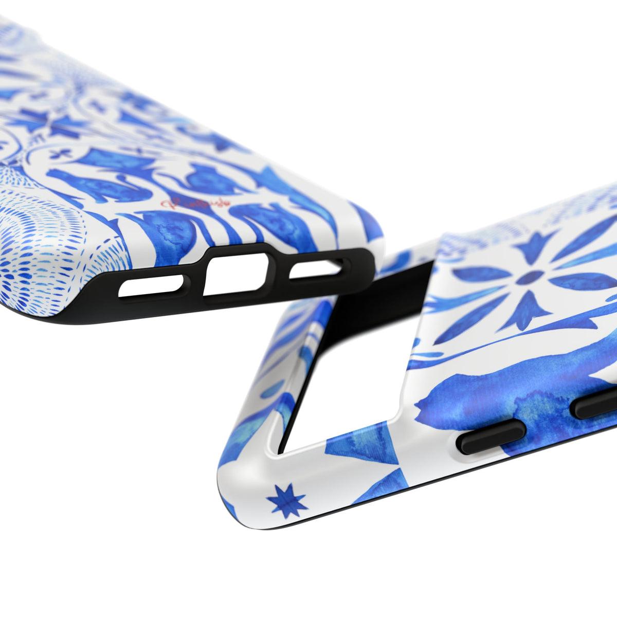Blue Tile Pattern Tough Phone Case