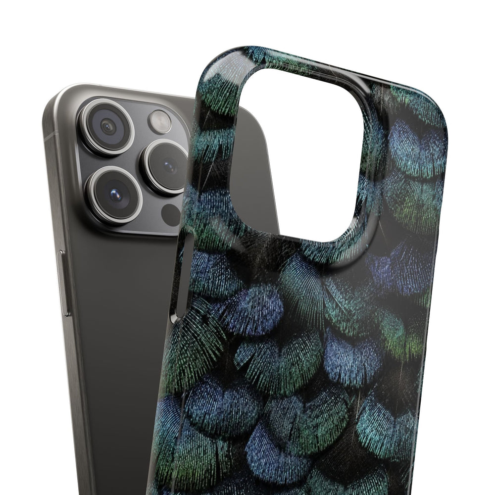 Iridescent Feather Snap Case