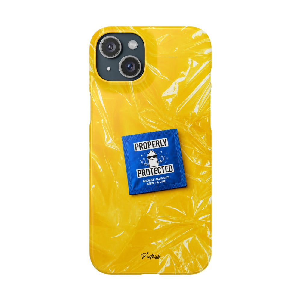 "Properly Protected" Graphic Snap Phone Case
