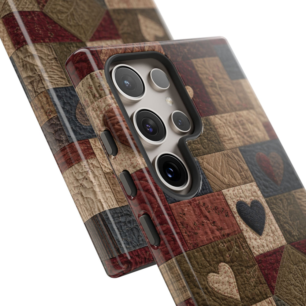 Patchwork Hearts Phone Case