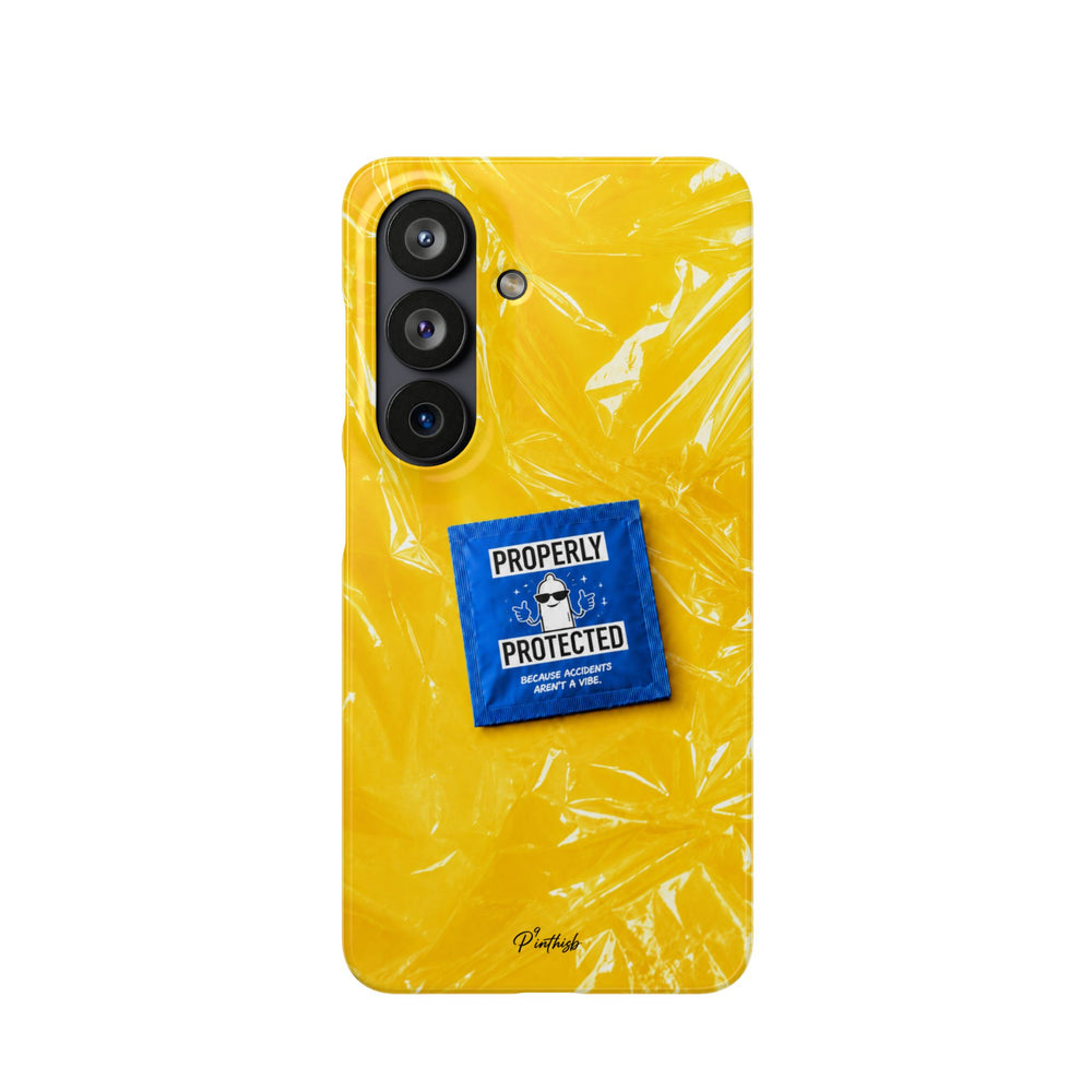 "Properly Protected" Graphic Snap Phone Case