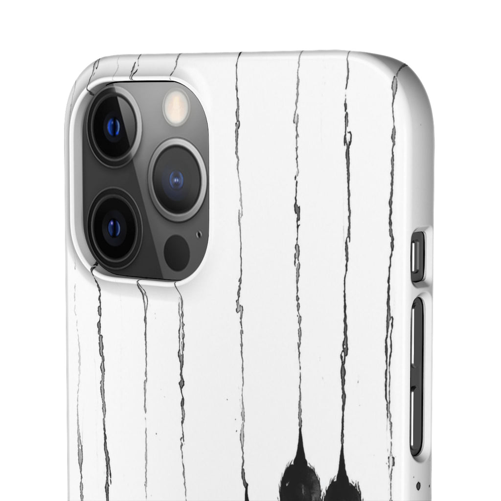 Black Ink Paw Print Snap Case