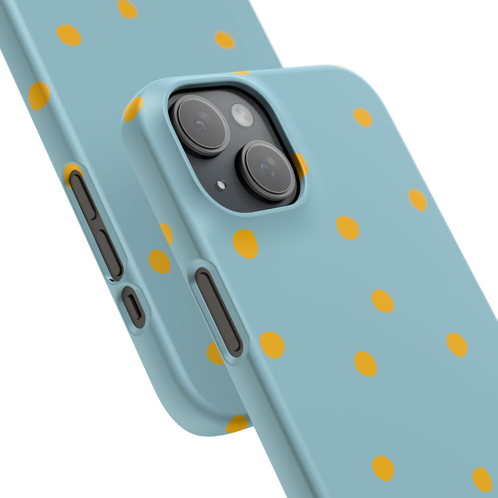 Blue & Yellow Polka Dot Snap Phone Case