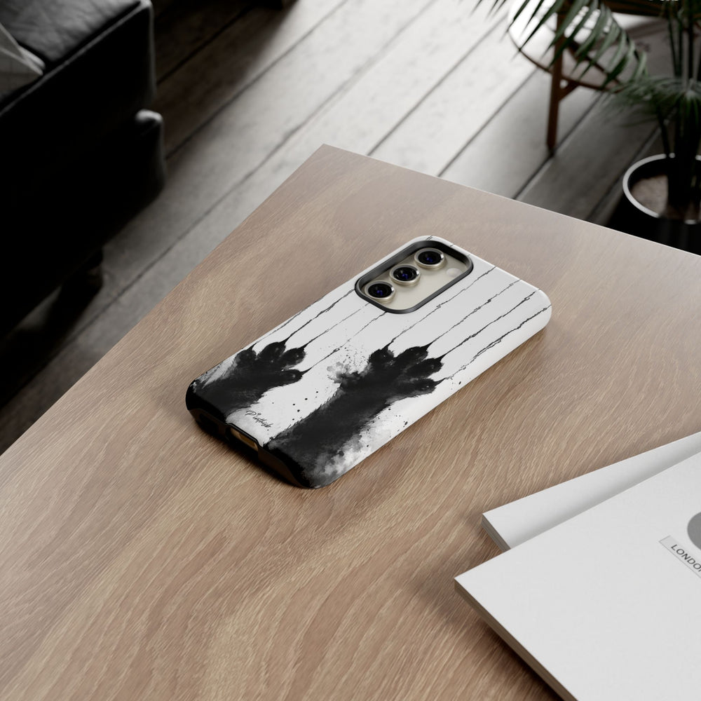 Black Ink Paw Print Tough Case