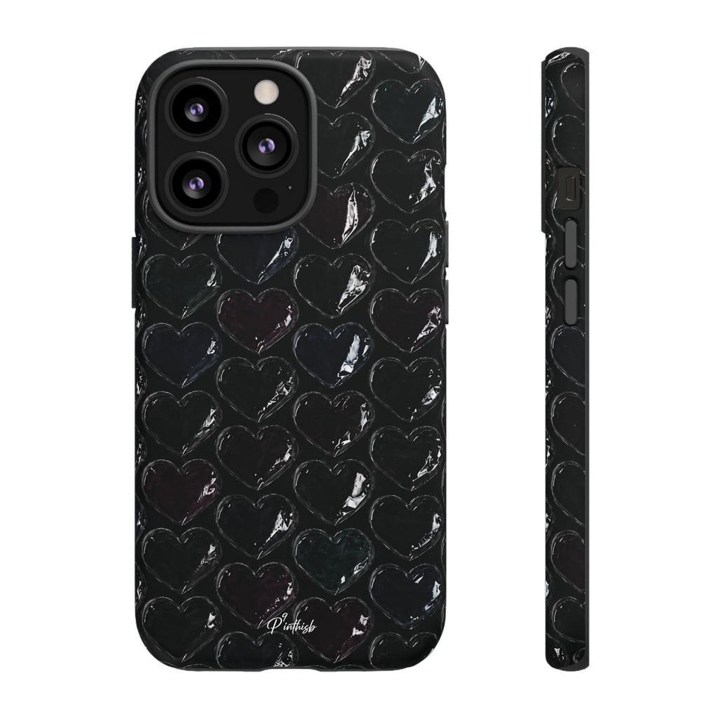 Black Pop Hearts Tough Case