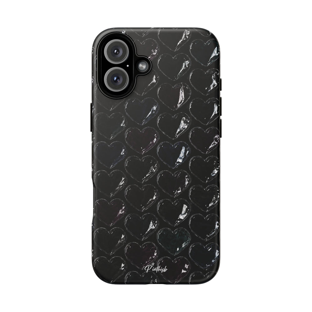Black Pop Hearts Tough Case