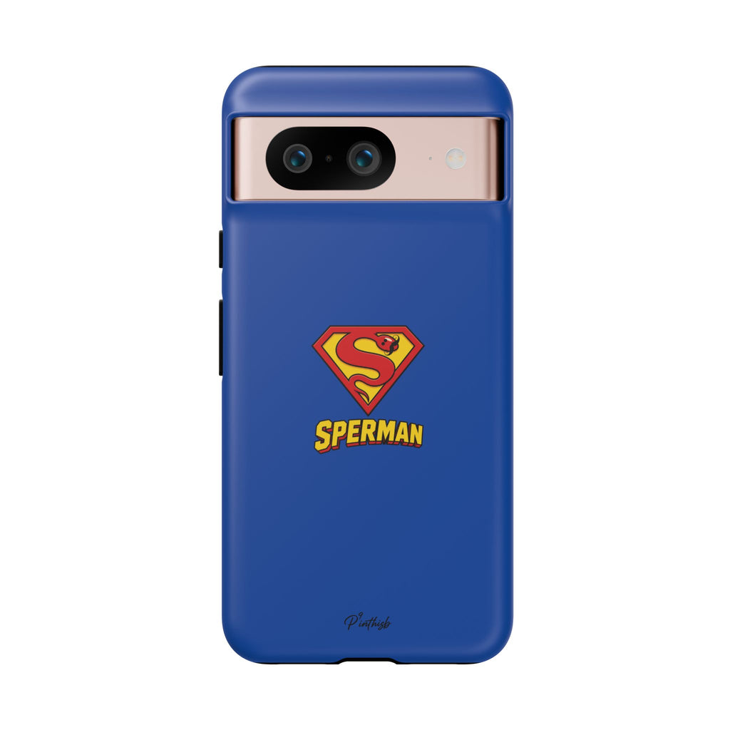 "SPERMAN" Parody Logo Tough Phone Case