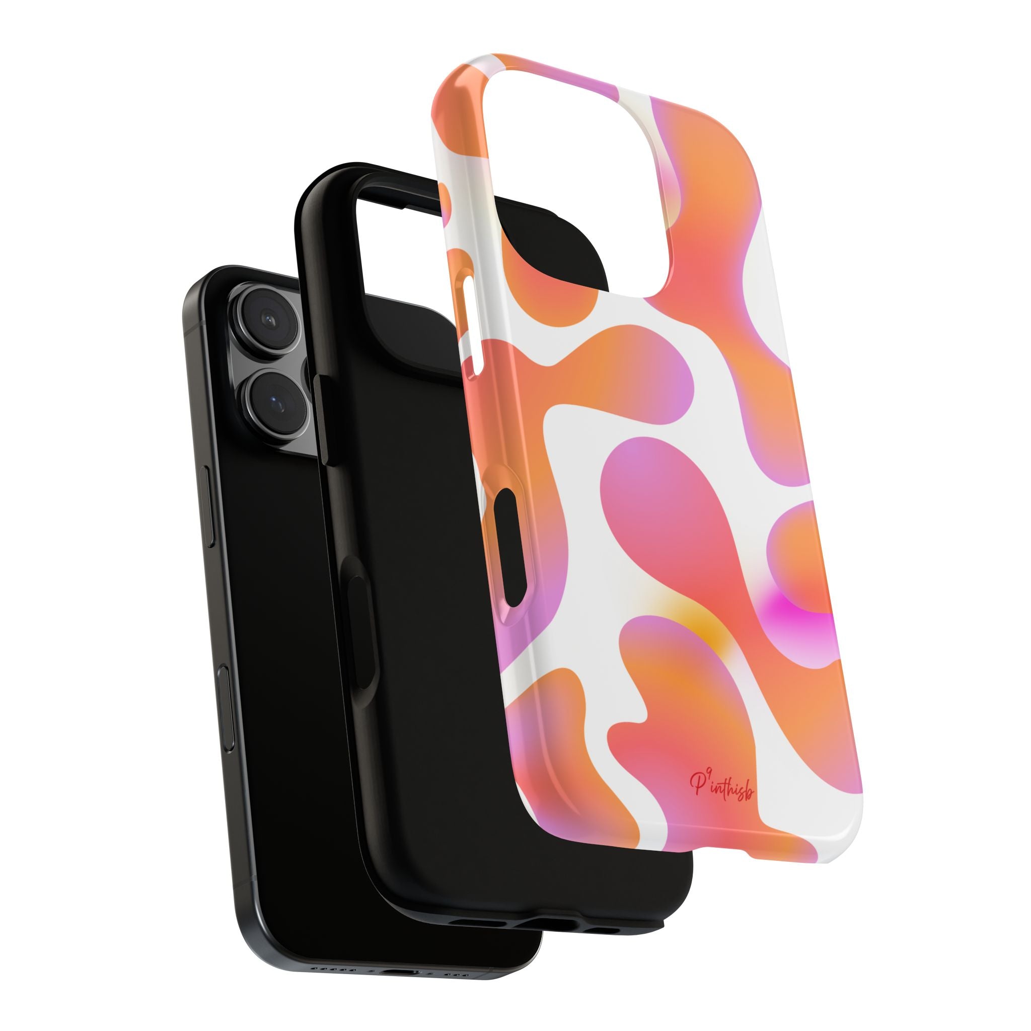 Abstract Orange Pink Camouflage Tough Phone Case