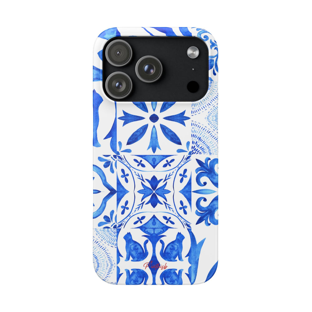 Blue Tile Pattern Snap Phone Case