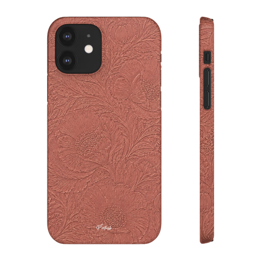 Embossed Floral Snap Case