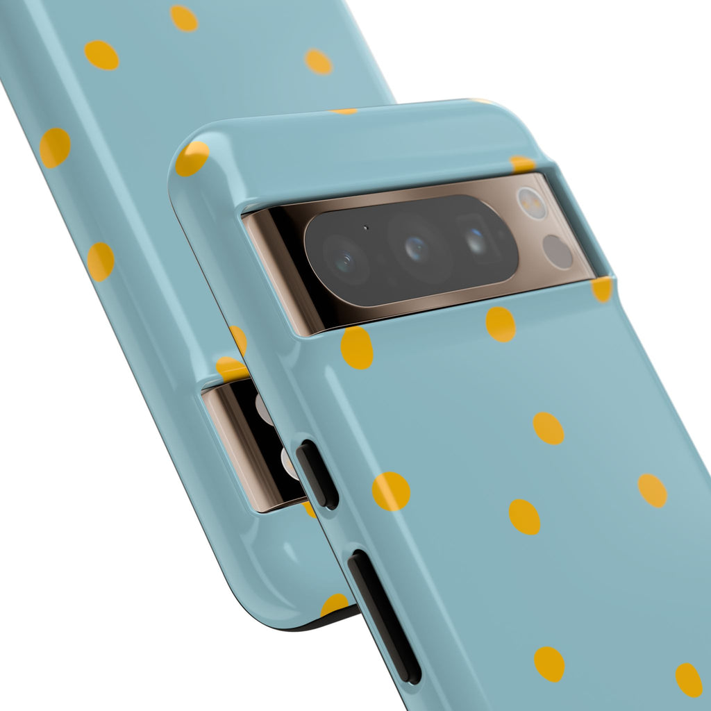 Blue & Yellow Polka Dot Tough Phone Case