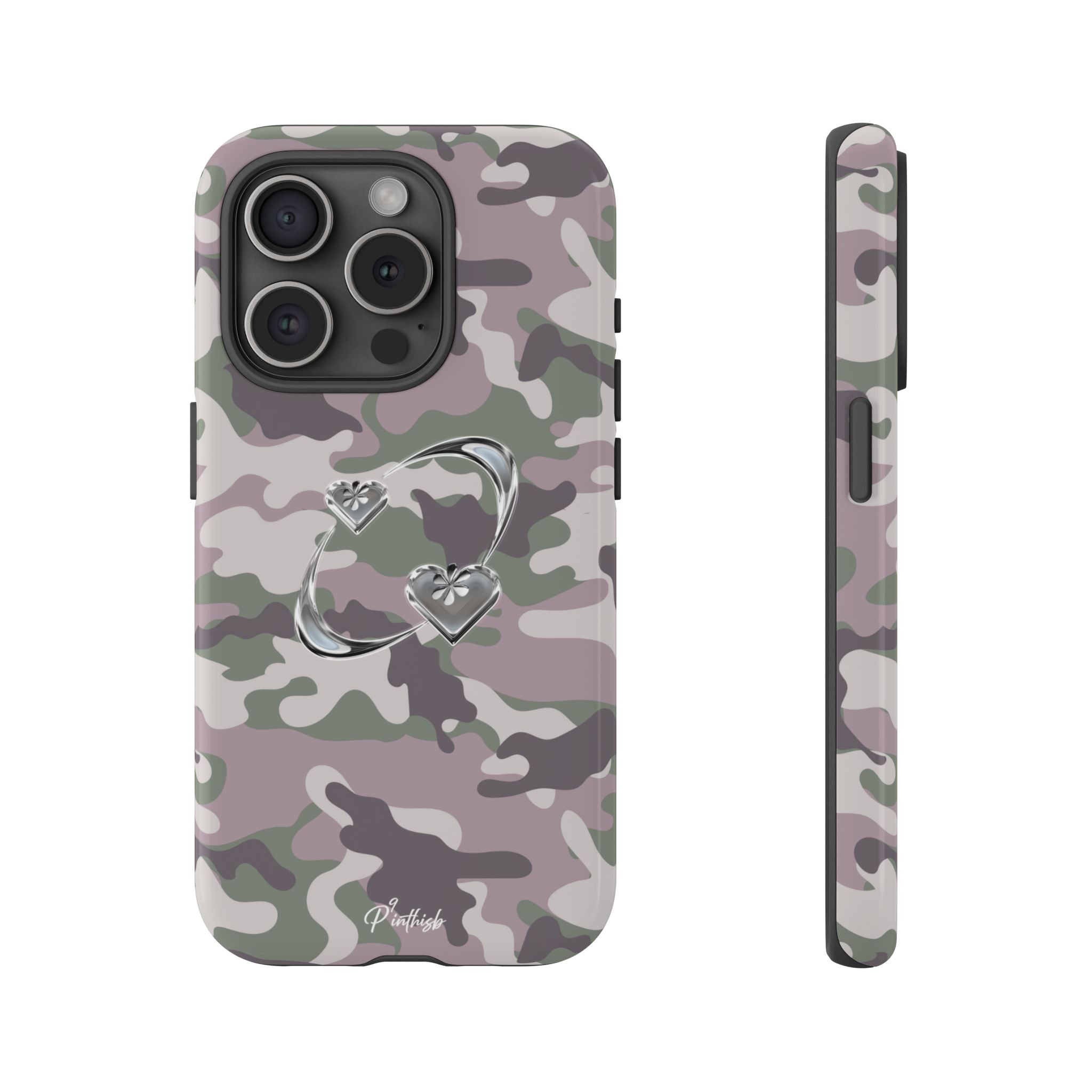 Camouflage Heart Tough Phone Case