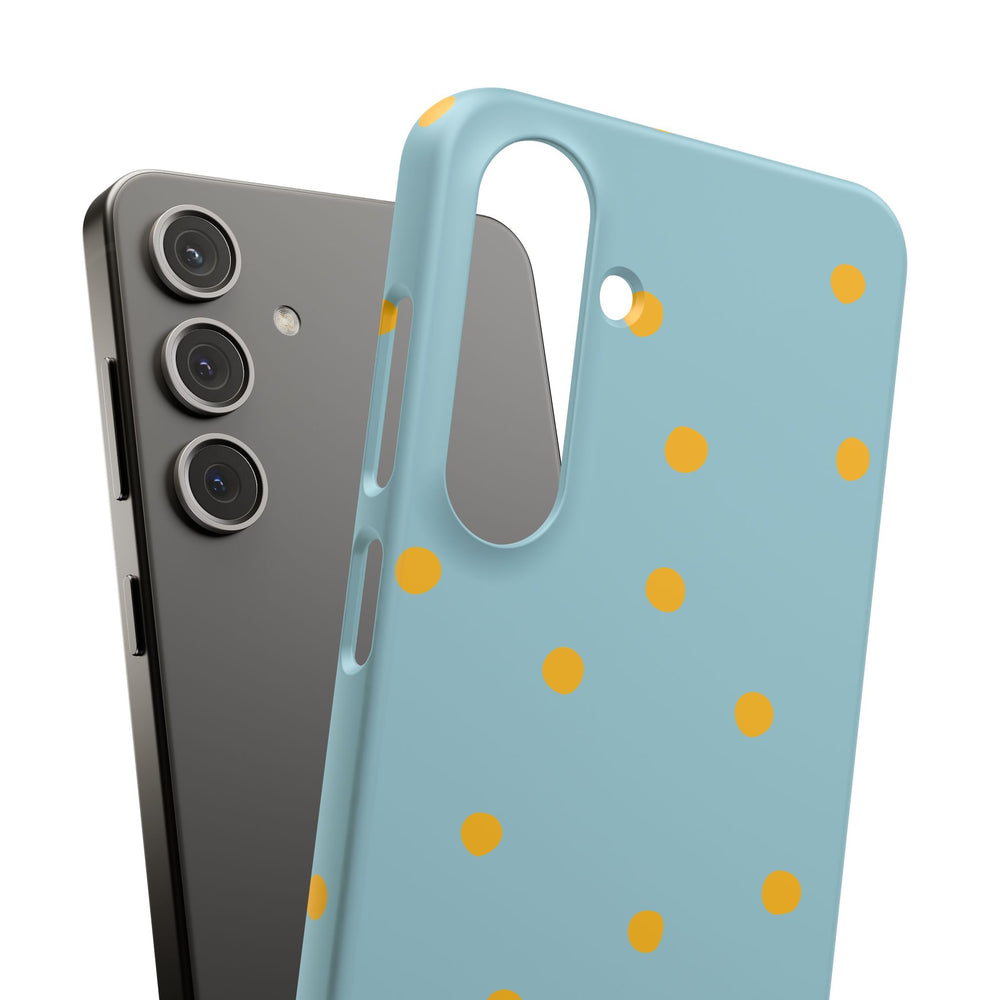 Blue & Yellow Polka Dot Snap Phone Case