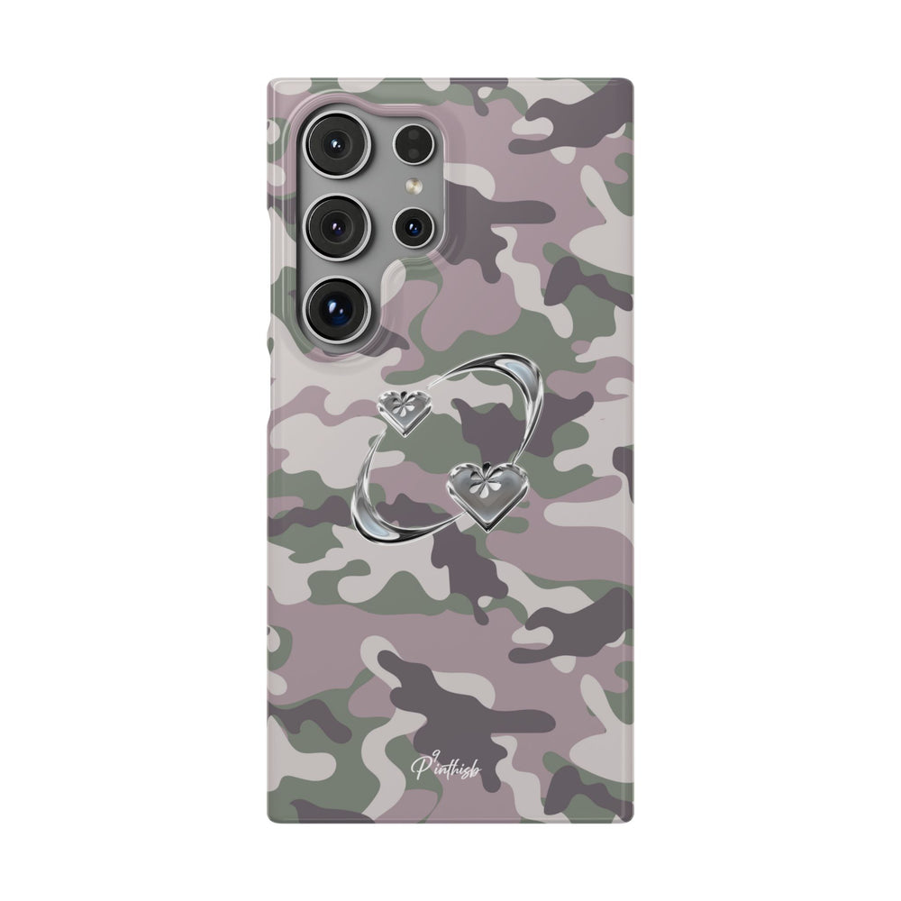 Camouflage Heart Snap Phone Case