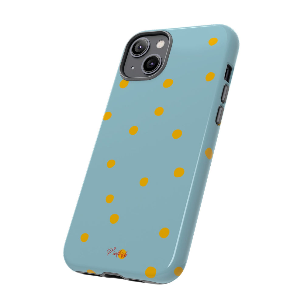 Blue & Yellow Polka Dot Tough Phone Case