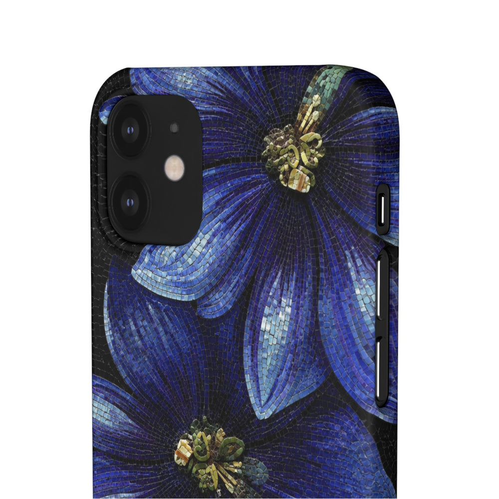 Blue Floral Snap Case