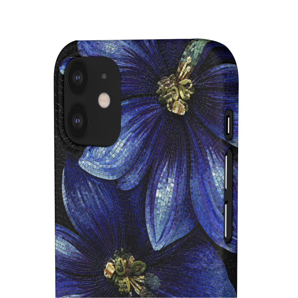 Blue Floral Snap Case