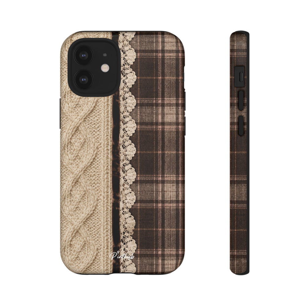 Cozy Plaid Knit Tough Phone Case