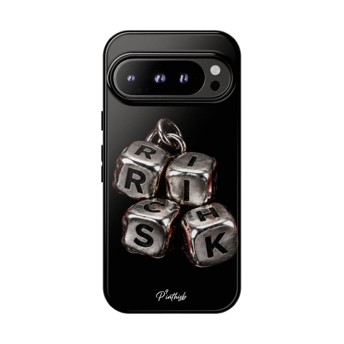 Metallic Dice 'RISK' Phone Case