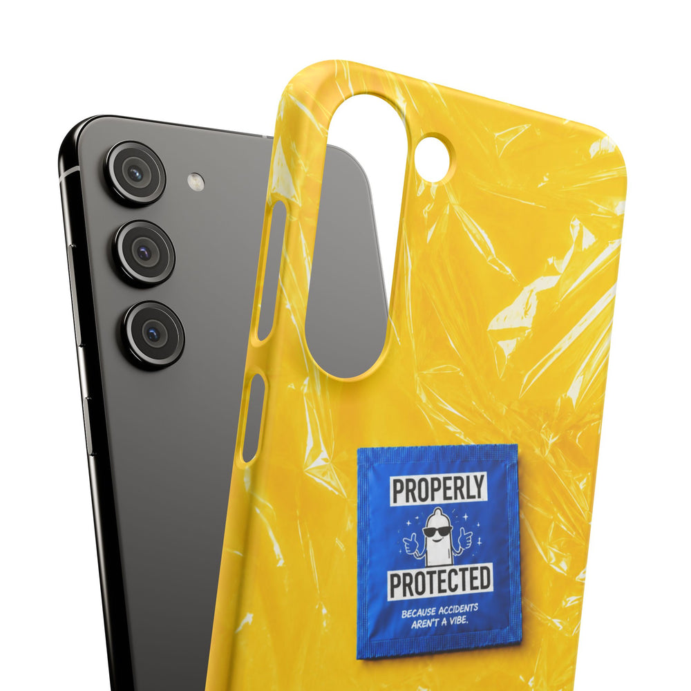 "Properly Protected" Graphic Snap Phone Case