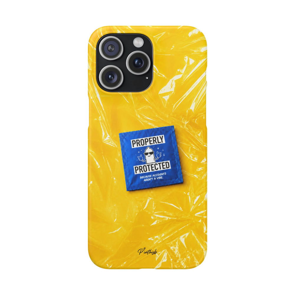 "Properly Protected" Graphic Snap Phone Case