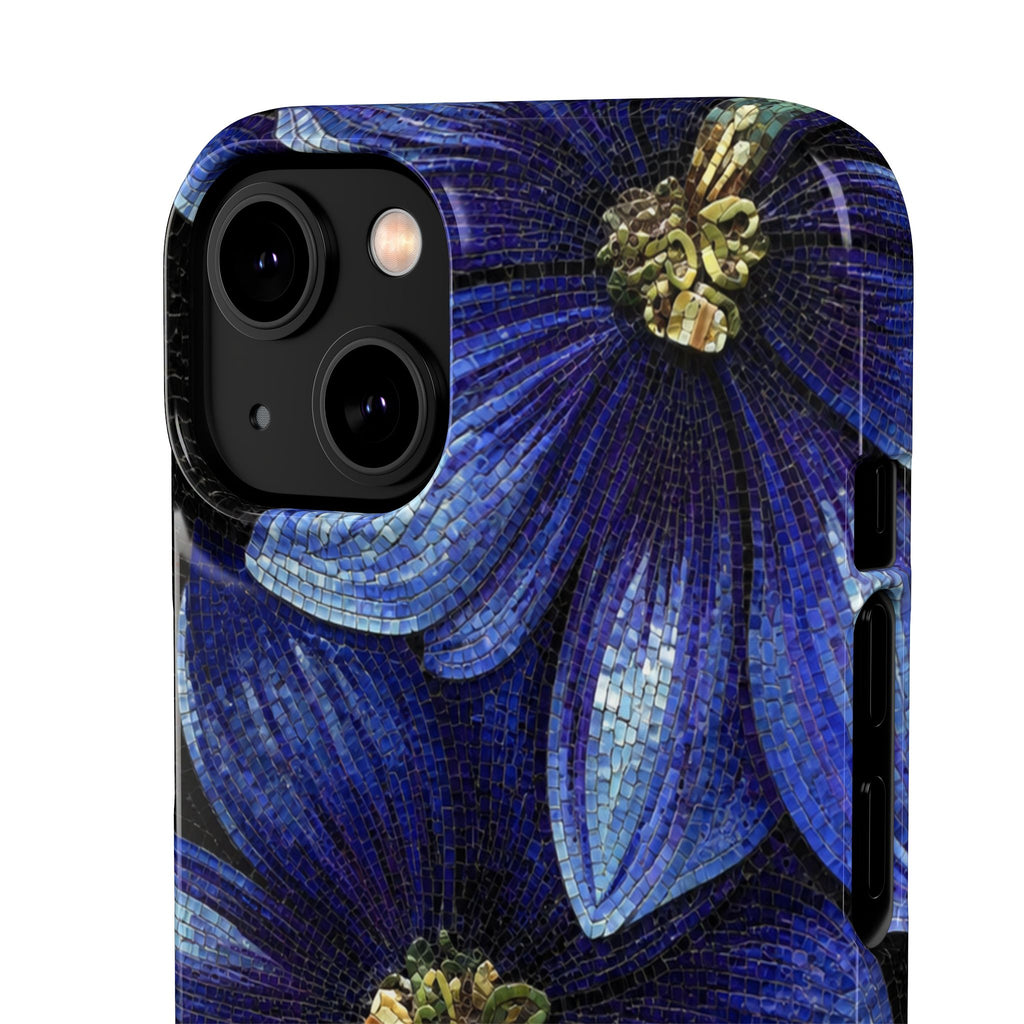 Blue Floral Snap Case