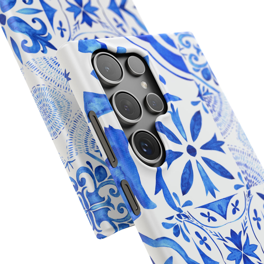 Blue Tile Pattern Snap Phone Case