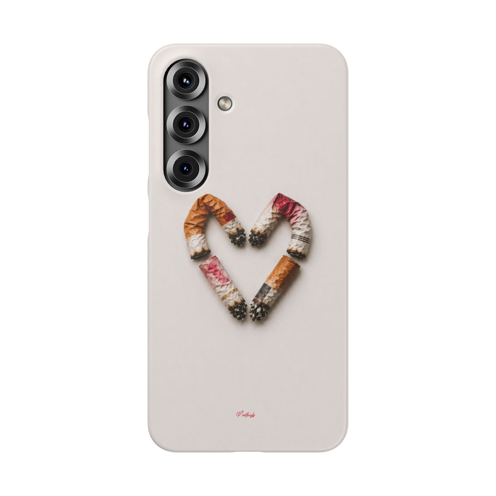 Cigarette Butts Heart Snap Case