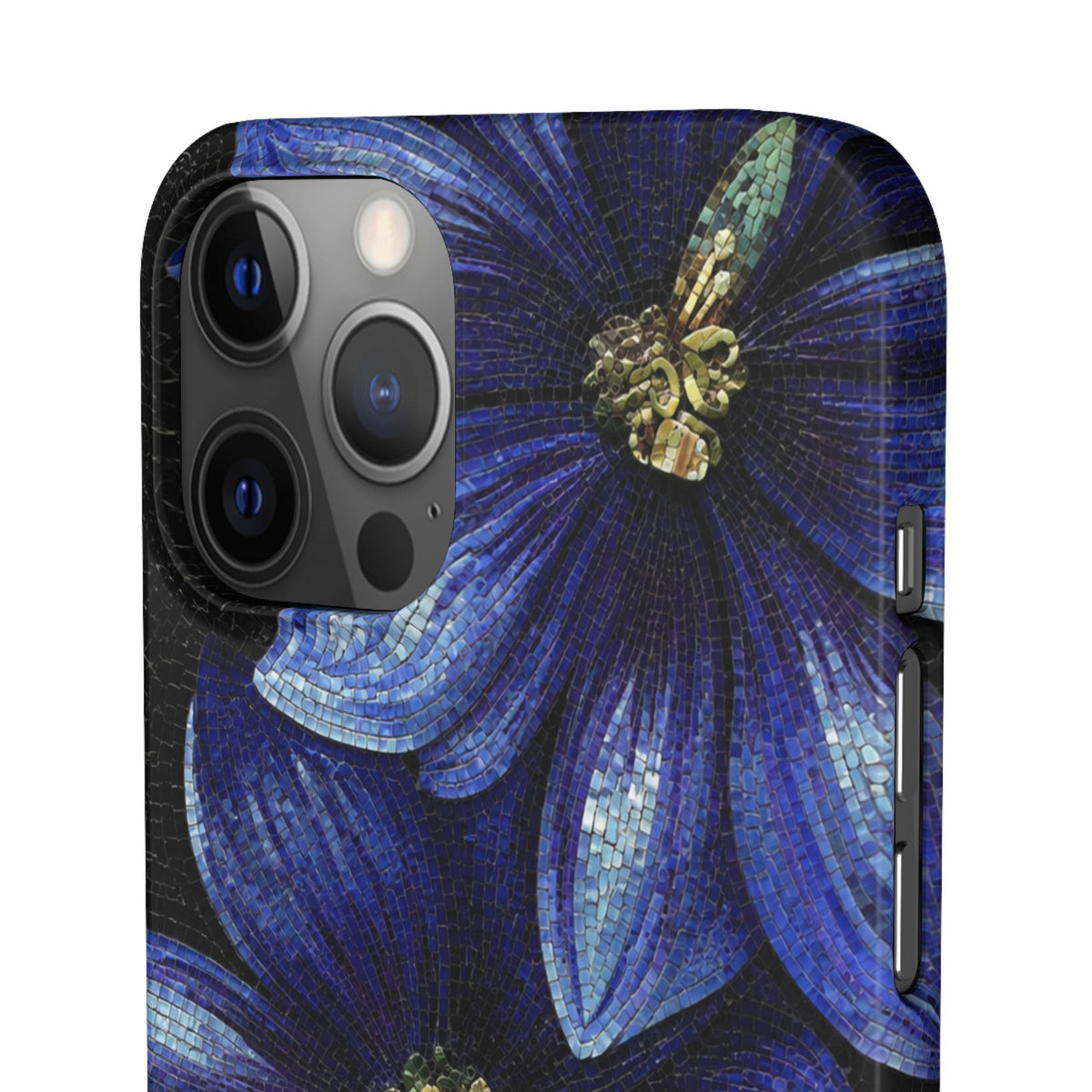 Blue Floral Snap Case