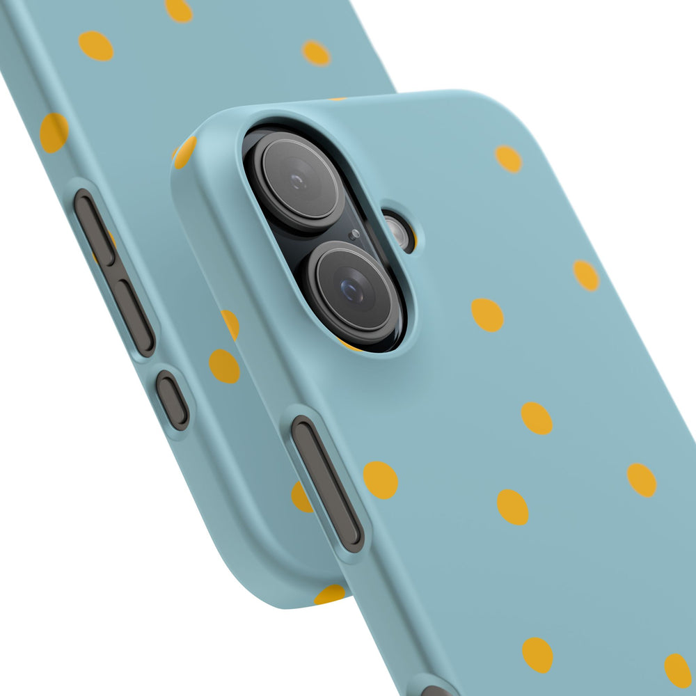 Blue & Yellow Polka Dot Snap Phone Case