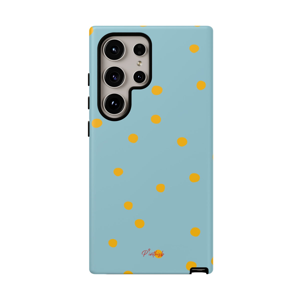 Blue & Yellow Polka Dot Tough Phone Case