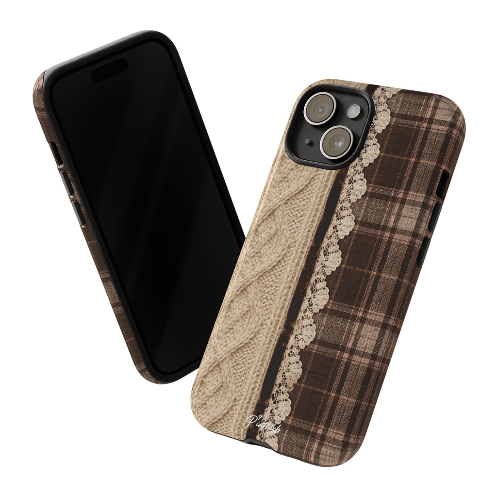 Cozy Plaid Knit Tough Phone Case