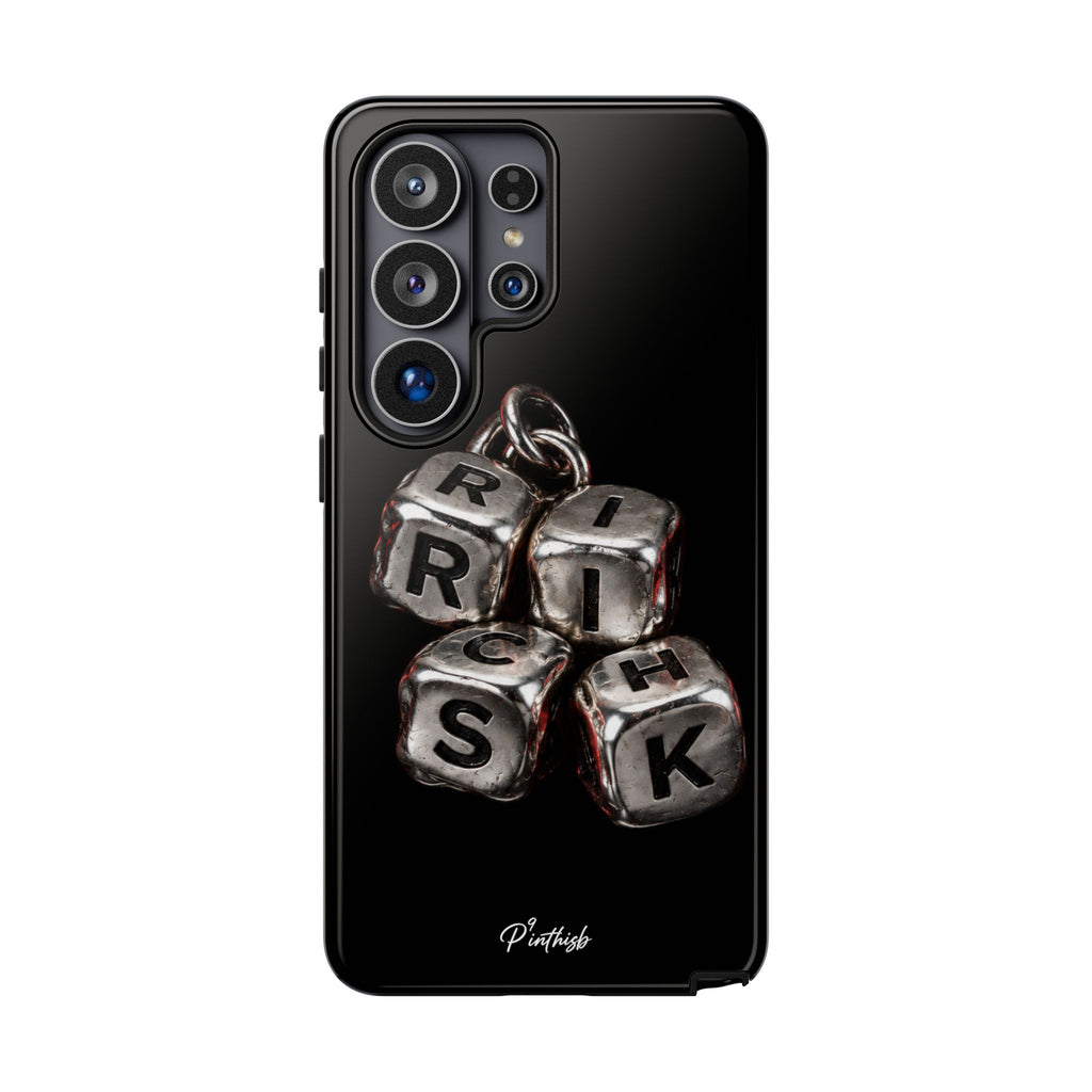 Metallic Dice 'RISK' Phone Case