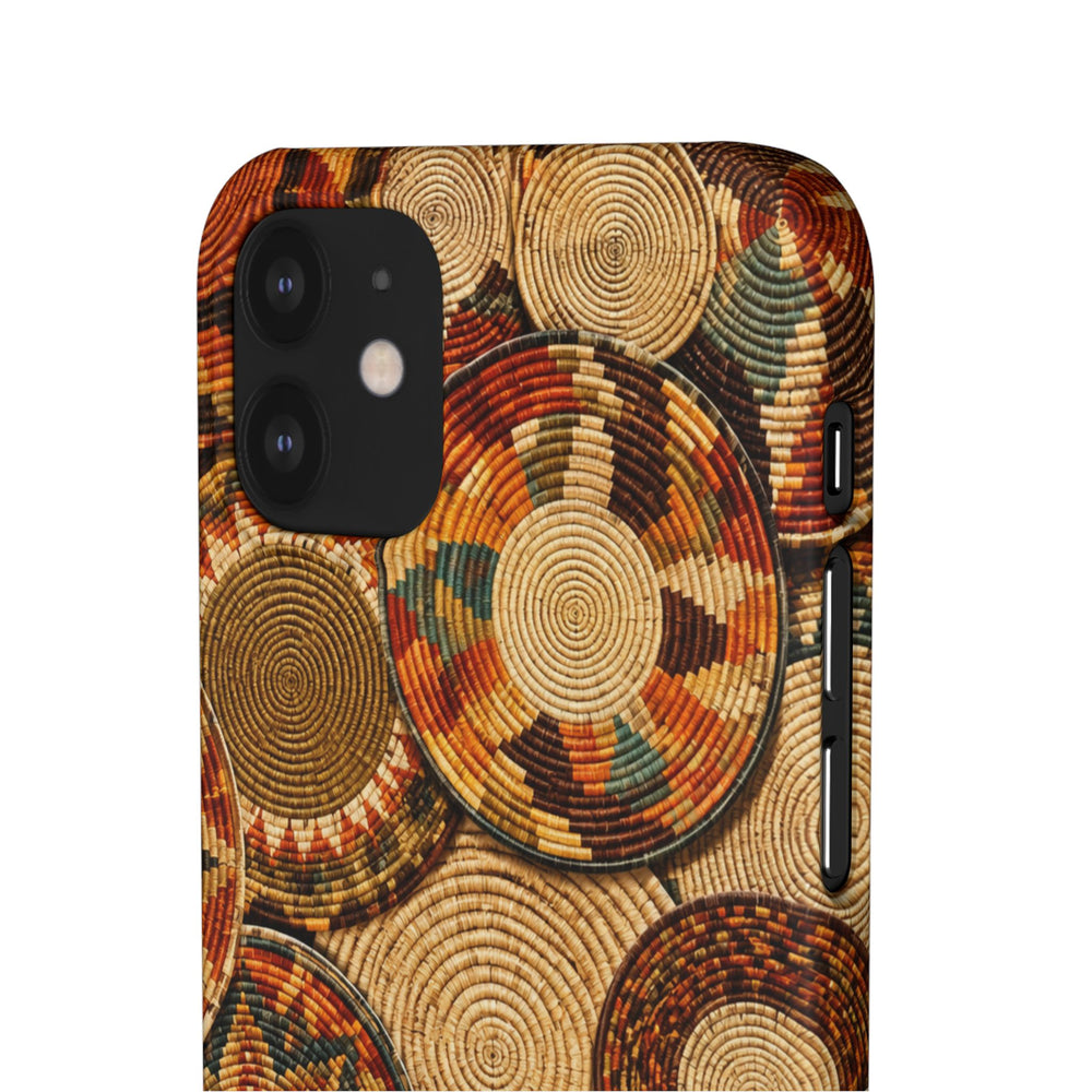 Bohemian Woven Basket Pattern Snap Case