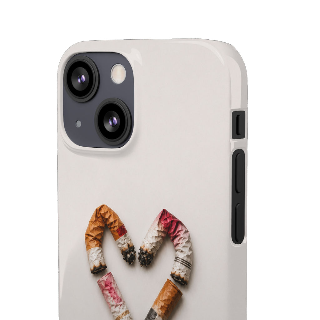 Cigarette Butts Heart Snap Case