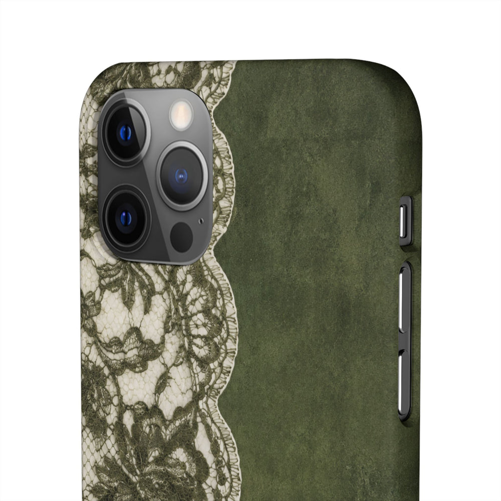Olive Lace Snap Case