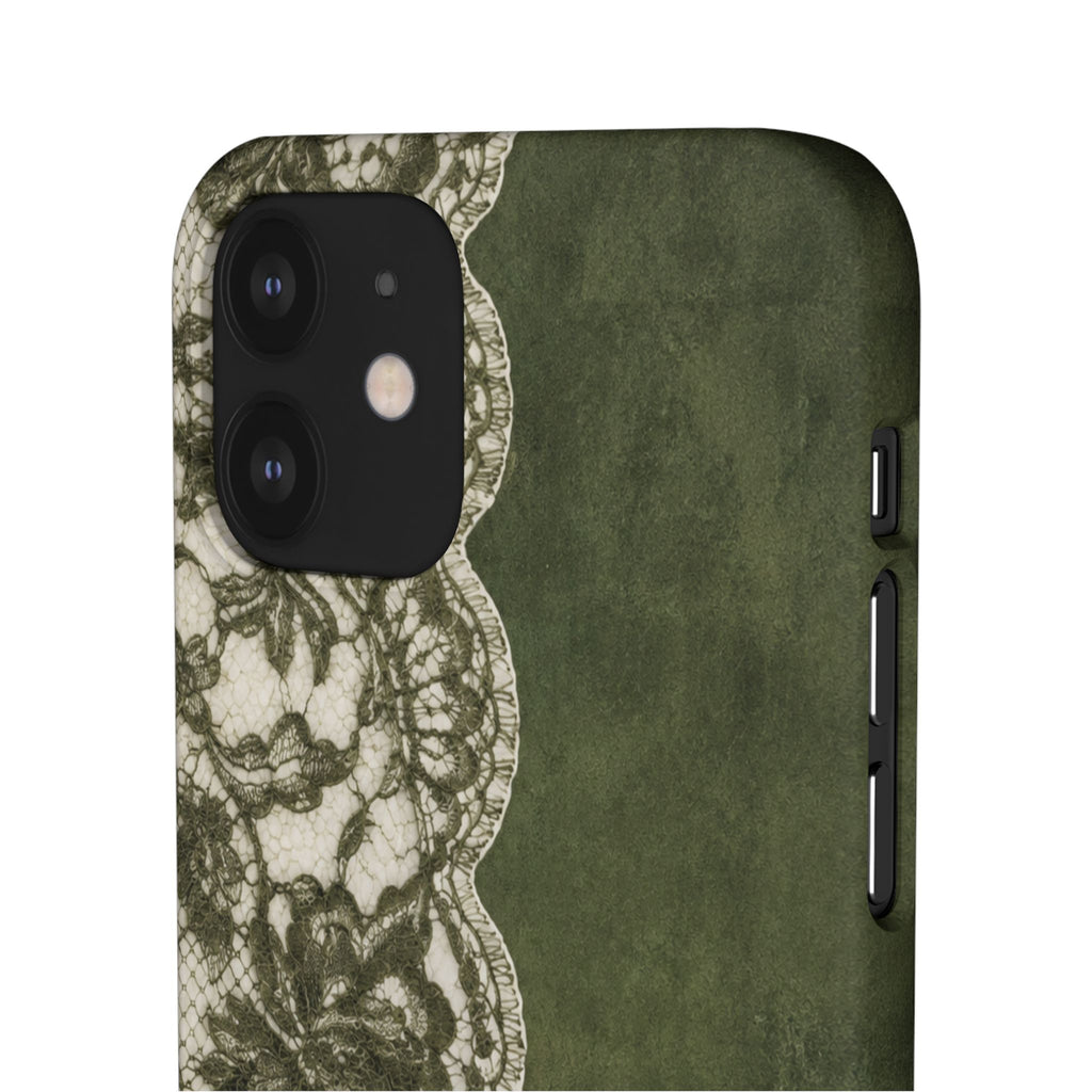 Olive Lace Snap Case